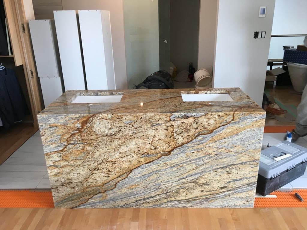 Black Pearl Granite countertop, Heritage kitchen update, in Wolseley, Winnipeg