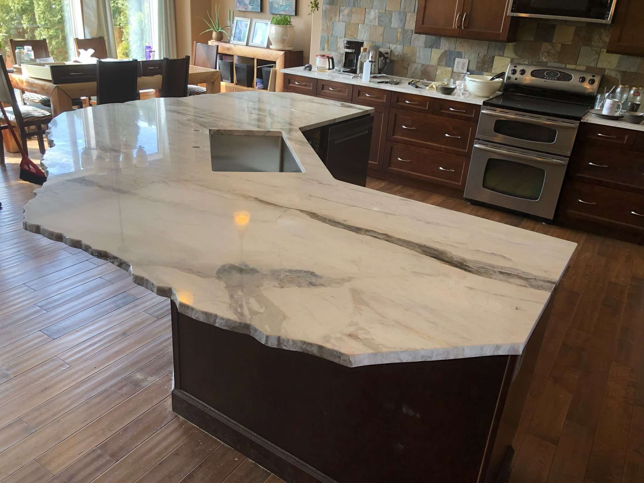 Verde Argento Granite countertop, Loft conversion, in St. Boniface, Winnipeg