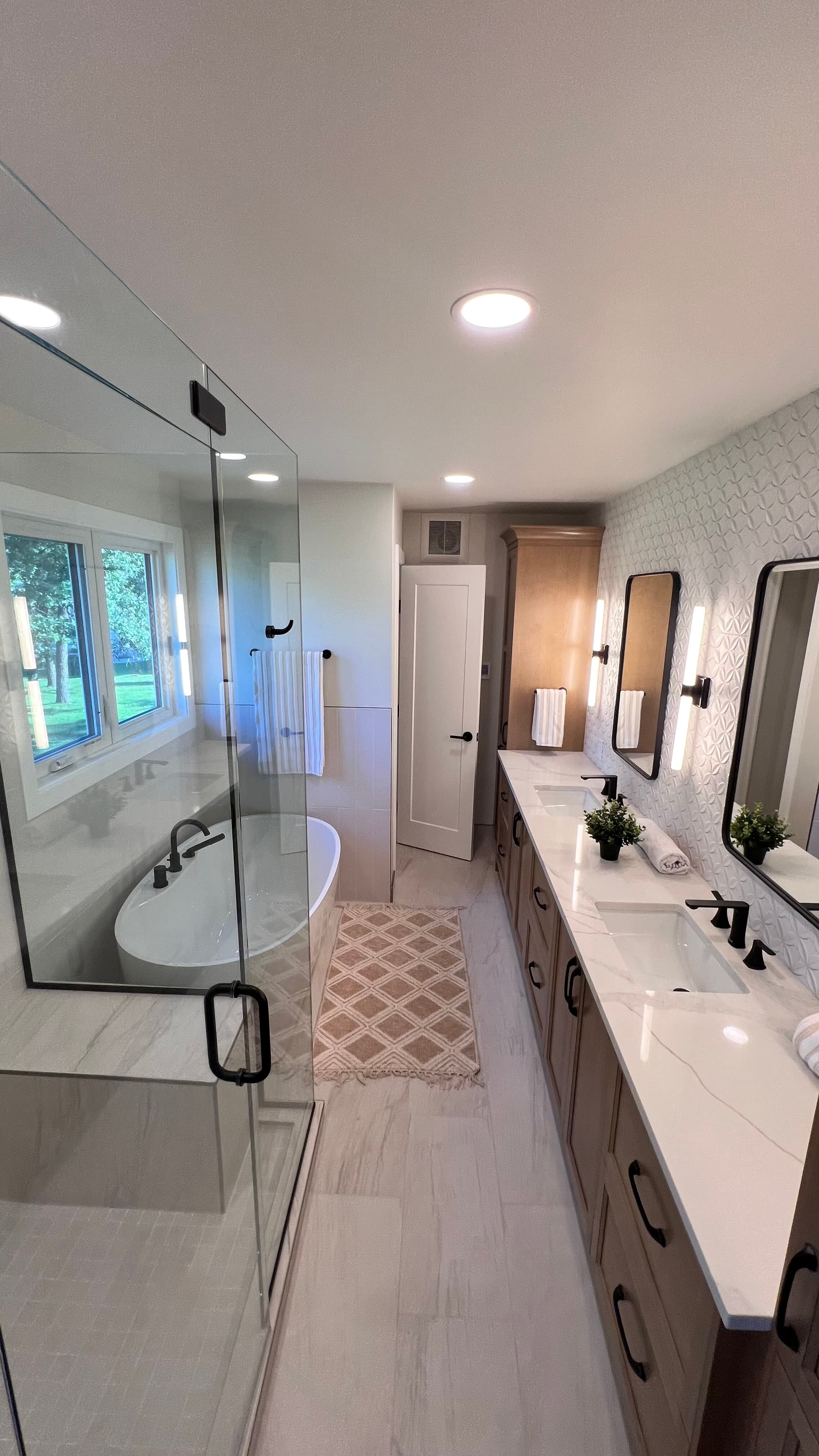 Calacatta Gold Quartz countertop, Kitchen + butler's pantry, in Tuxedo, Winnipeg